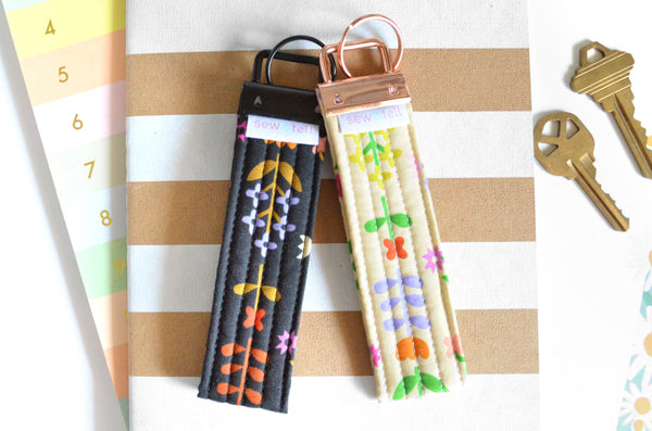 Favourite Flowers Fabric Keychain