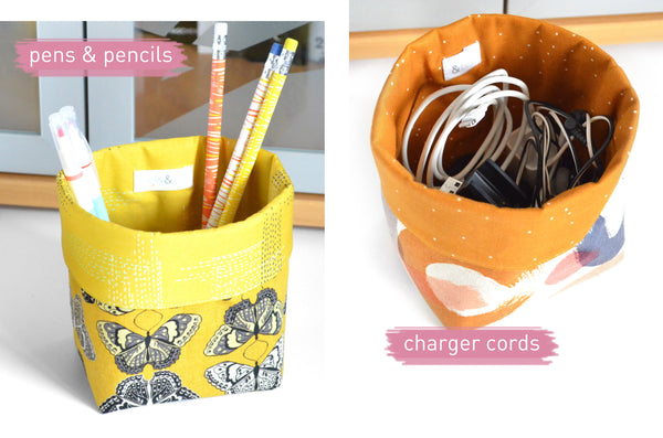 Purple Favourite Flowers Fabric Plant Pot