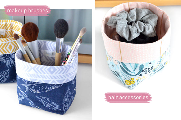 Purple Favourite Flowers Fabric Plant Pot