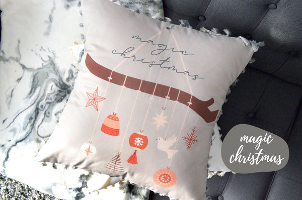 Boho Christmas Holiday Pillows