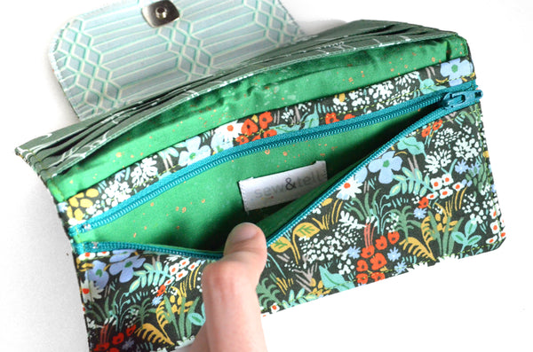 Hunter Green Rifle Paper Co Floral Wallet