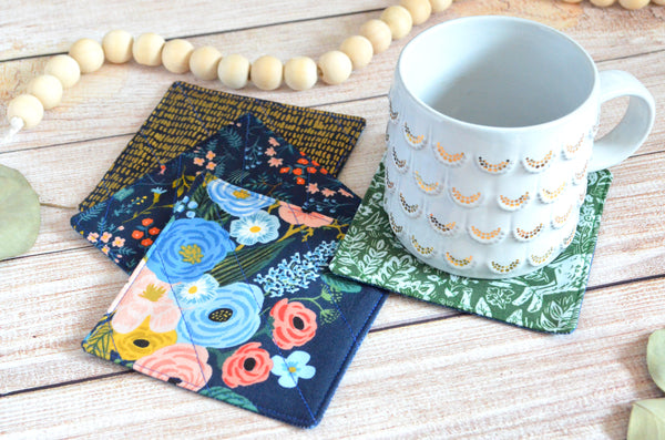 Navy Rifle Paper Co Floral Drink Coaster Set