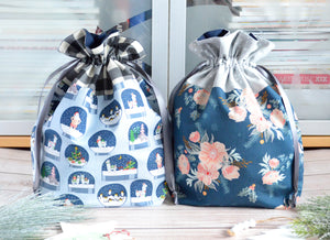 Snowglobe Fabric Gift Bags - *Large Size*
