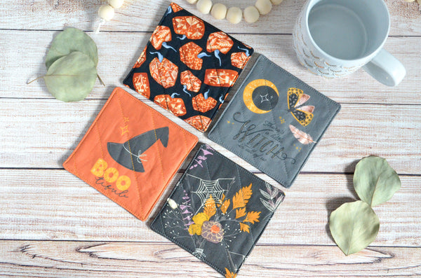 Boo-tiful & Witchy Drink Coaster Set