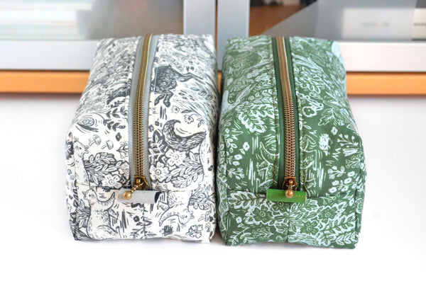 Rifle Paper Co Green & White Woodland Toiletry Bag
