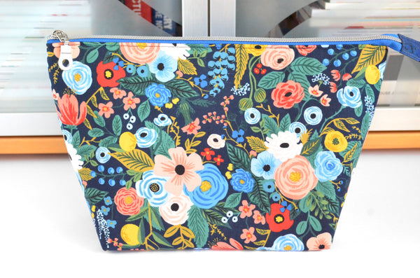 Rifle Paper Co Navy Garden Party - Jumbo & Boxy Toiletry Bags