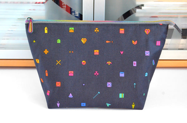 Black Rainbow Icons - Jumbo & Boxy Toiletry Bags