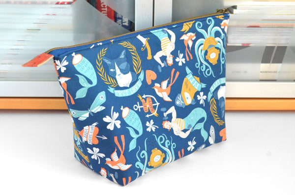 Navy Blue Sink or Swim - Jumbo & Boxy Toiletry Bags