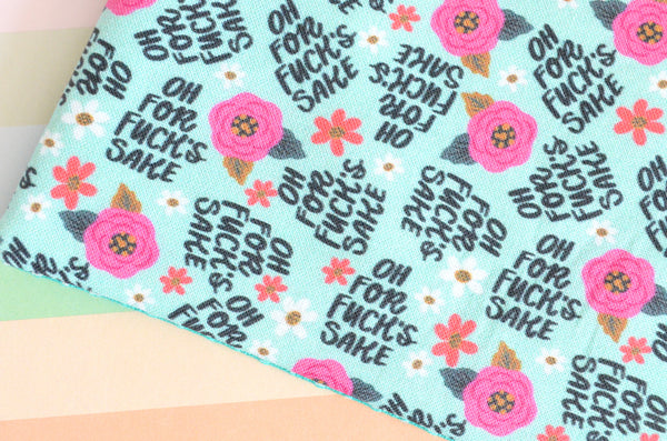 Small Sweary Pouch - Small Blue "F*ck's Sake"