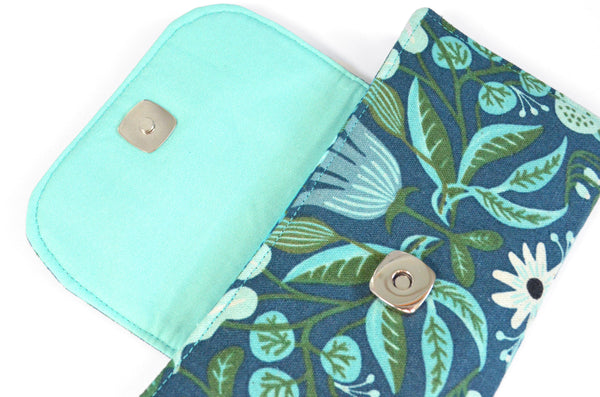Teal Rifle Paper Co Floral Wallet