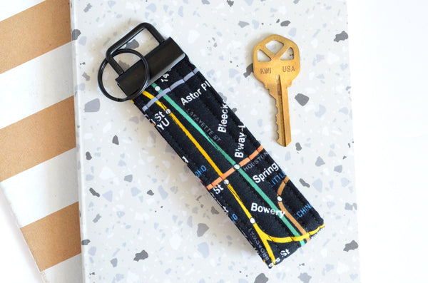 Black NY Subway Keychain