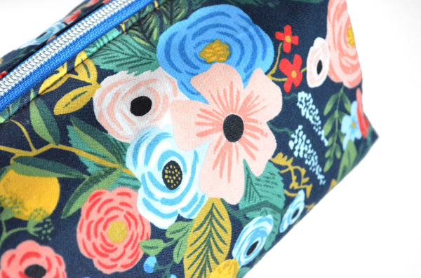 Rifle Paper Co Navy Garden Party - Jumbo & Boxy Toiletry Bags