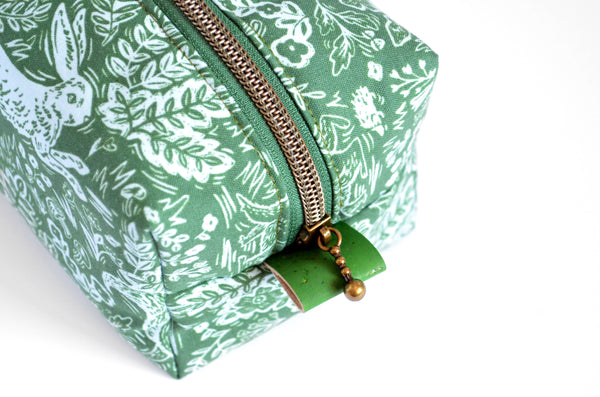 Rifle Paper Co Green & White Woodland Toiletry Bag