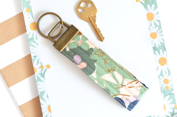Abstract Floral Keychain