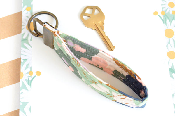 Abstract Floral Keychain