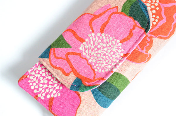 Pink "Stay Gold" Floral Wallet