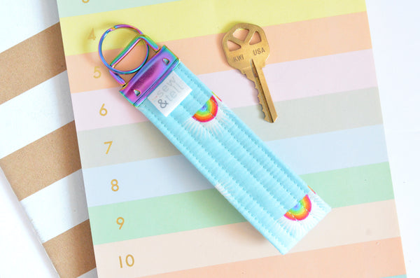 Blue Rainbow Keychain