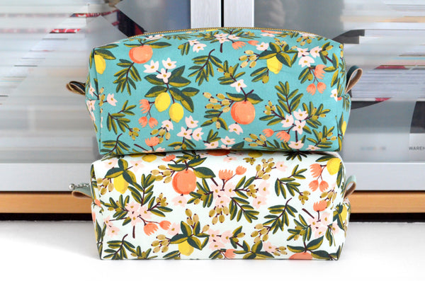 Rifle Paper Co Teal Citrus - Jumbo & Boxy Toiletry Bag
