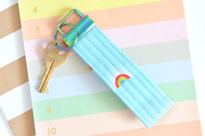 Blue Rainbow Keychain