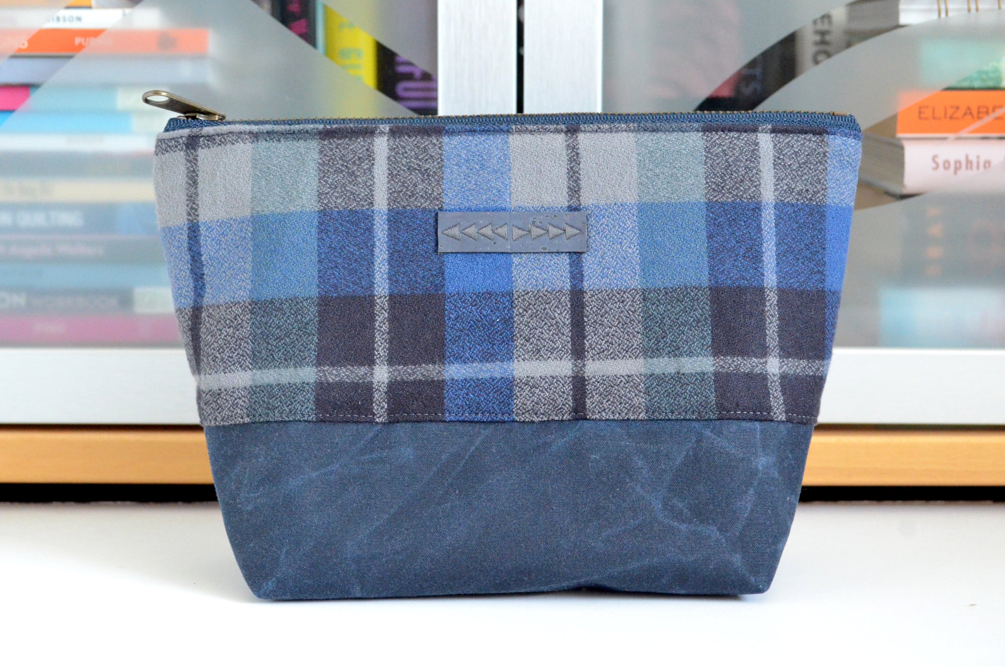 Royal Blue Waxed Canvas Pouch