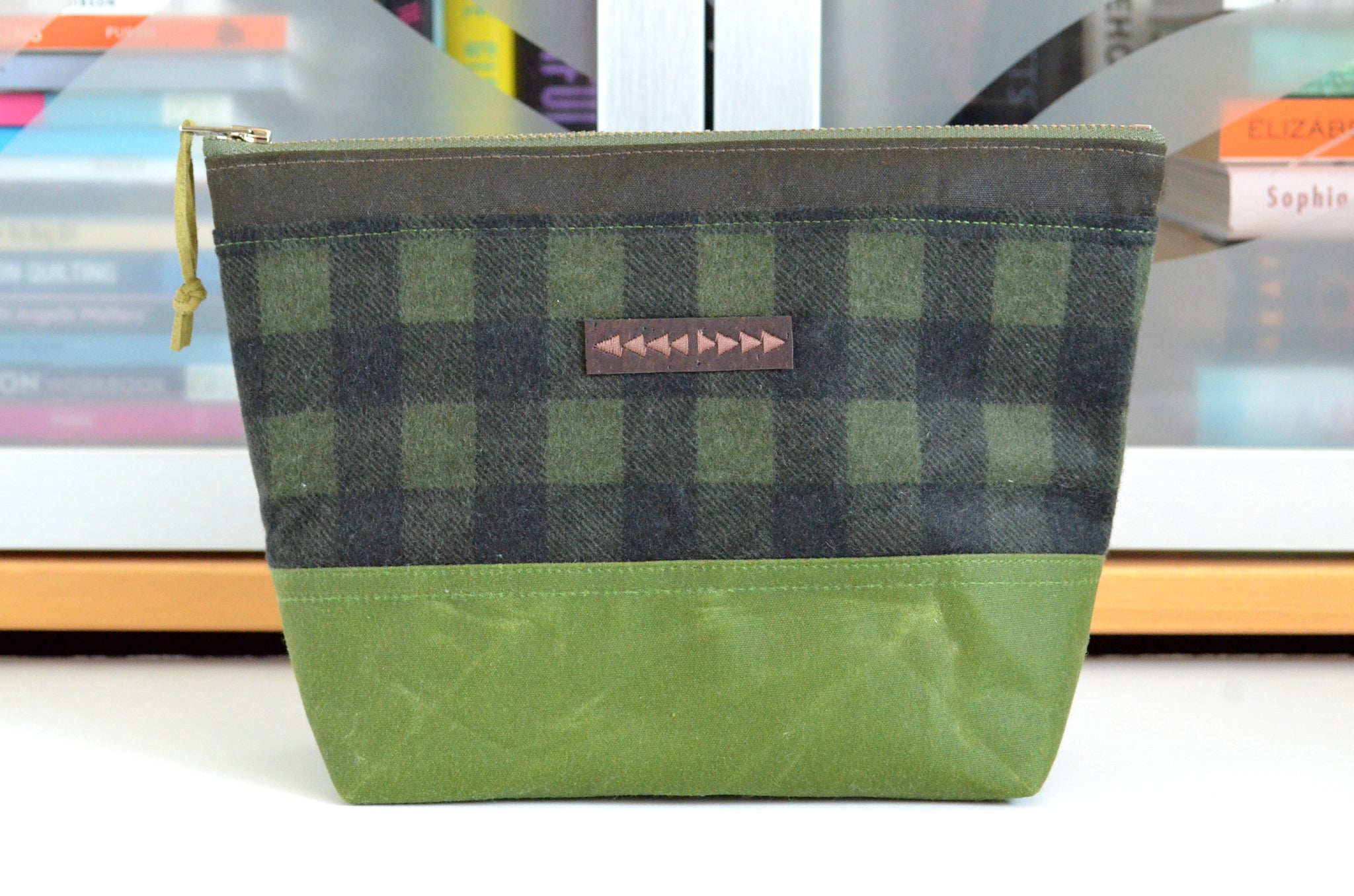 Olive Green Waxed Canvas Pouch