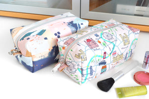 Light Pink Abstract & Travel Boxy Toiletry Bag