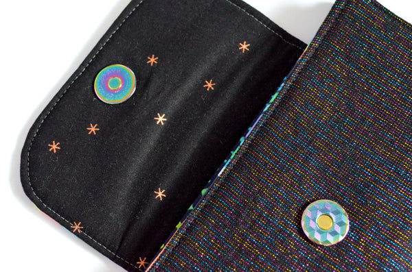 Black Sparkle Rainbow Wallet