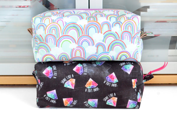 Rainbows & Diamonds Boxy Toiletry Bag