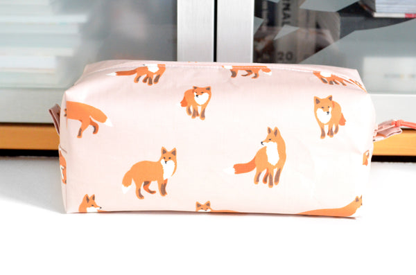 Pink Fox Laminated Toiletry Bag