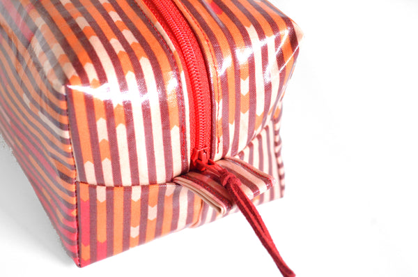 Red Saltwater Laminated Toiletry Bag