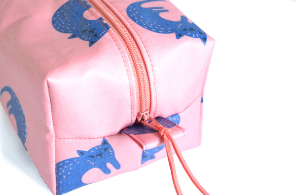 Pink Cats Laminated Toiletry Bag
