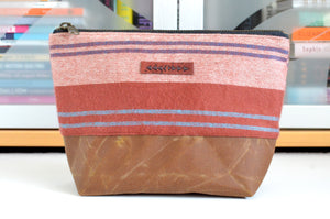 Striped Taos Waxed Canvas Pouch