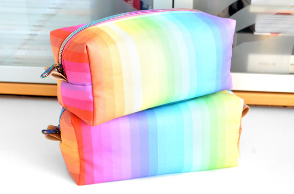 Rainbow Stripe Boxy Toiletry Bag
