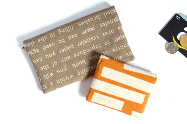 Orange Floral & Boho Leather Snap Wallet
