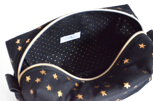 Black Suns & Stars Boxy Toiletry Bag