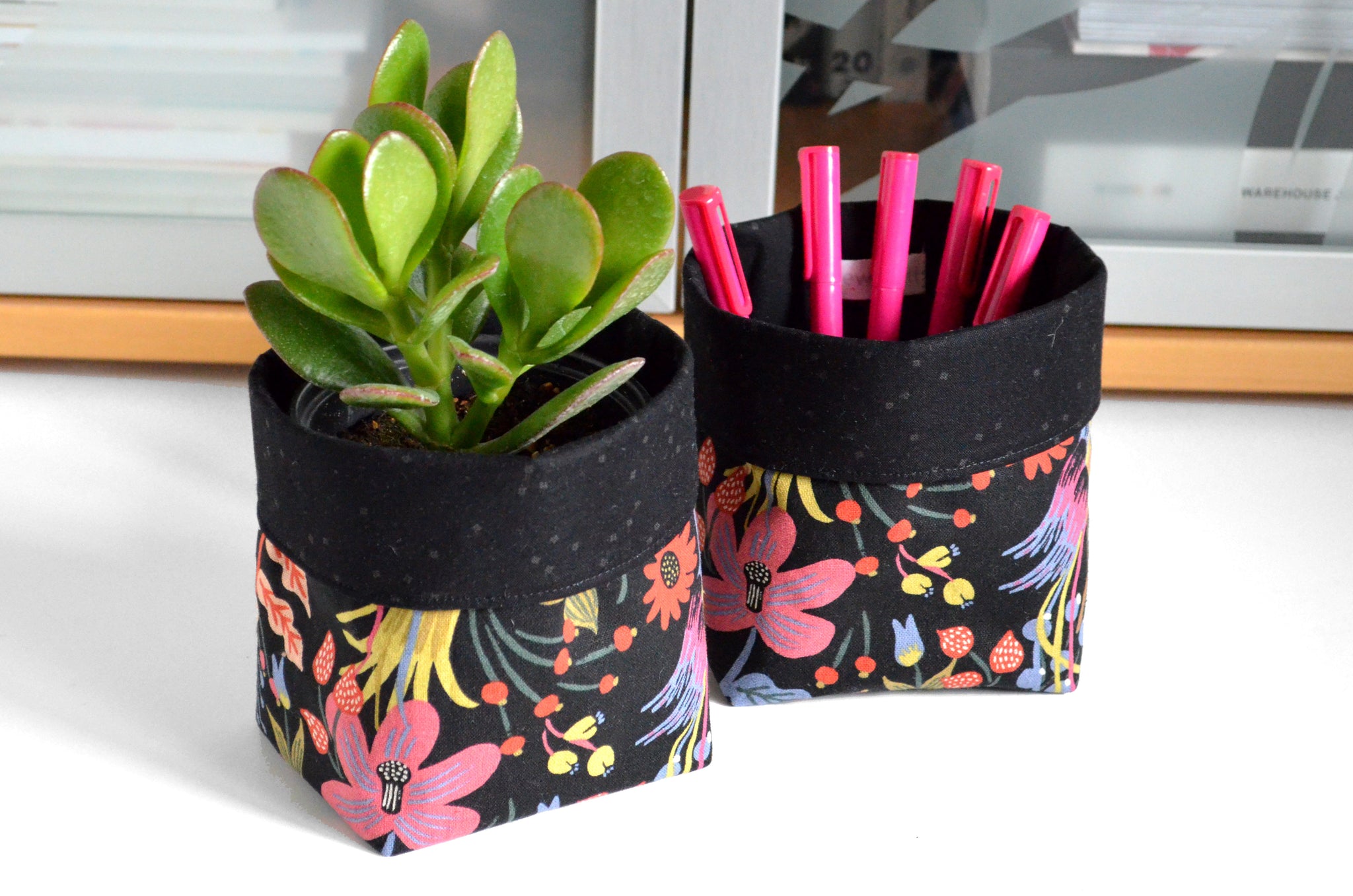 Rifle Paper Co Bird Tapestry Fabric Plant Pot