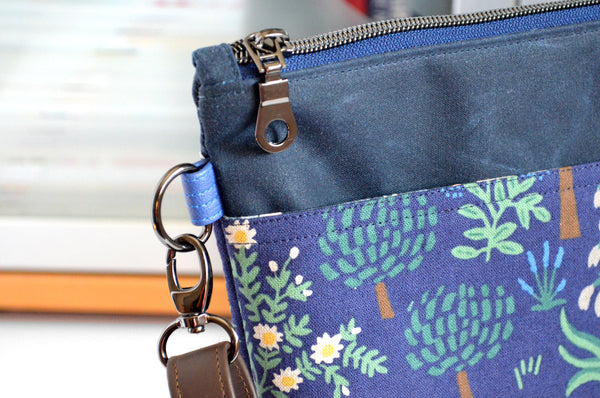 Navy Blue Rifle Paper Co Camont Crossbody Bag