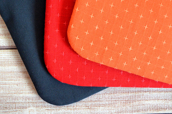 Orange & Red Plaid Flannel Small Zipper Pouch