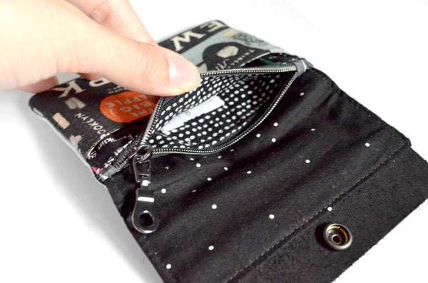 Black Rifle Paper Co Bon Voyage Leather Snap Wallet