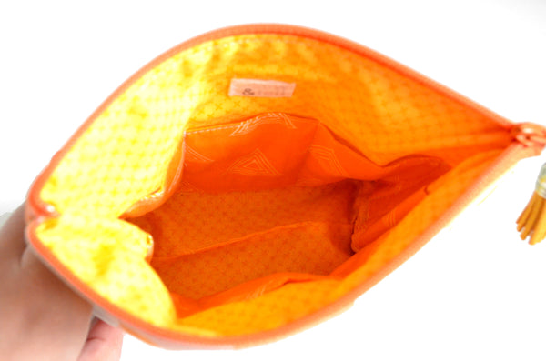 Yellow & Orange Plaid Essential Oil Bag