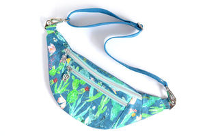 Teal Cactus Fanny Pack