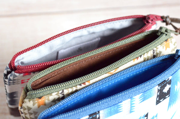 Blue, Red, & Olive Boho Coin Purse