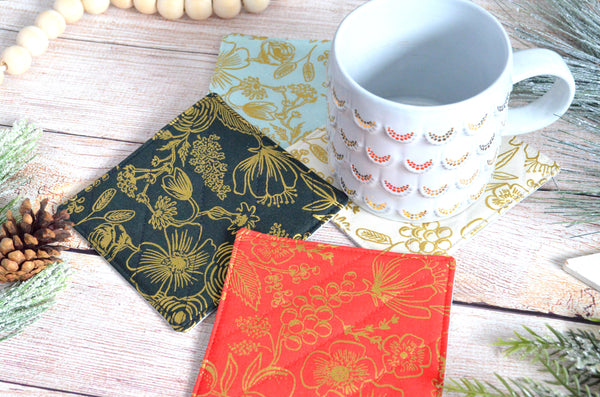 Rifle Paper Co Holiday Floral Coaster Set