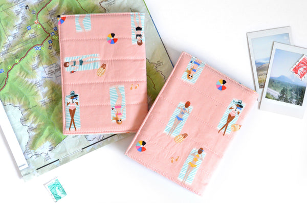 Pink Rifle Paper Co Beach Girl Passport Cover