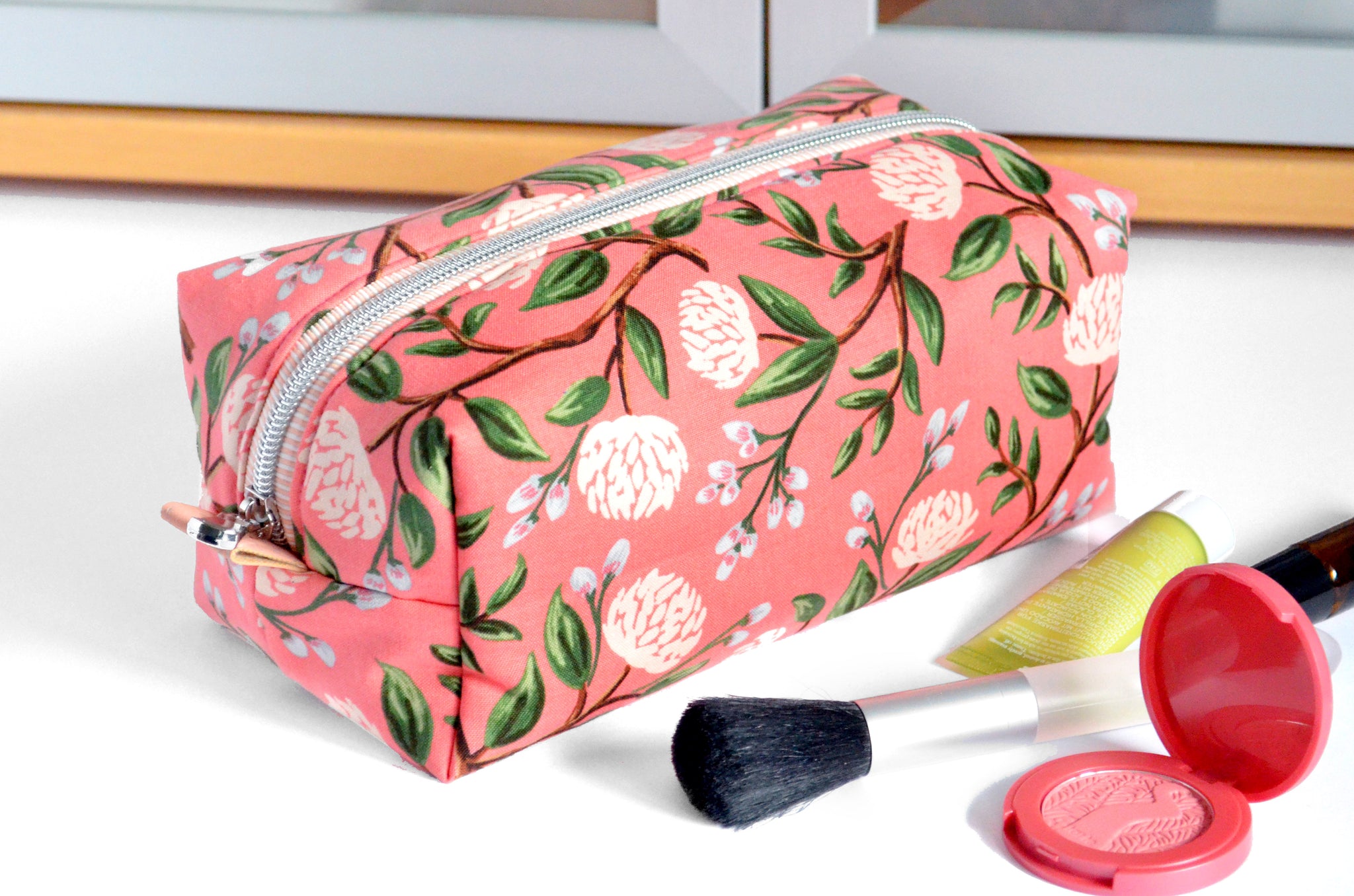 Bright Pink Peony Rifle Paper Co Toiletry Bag