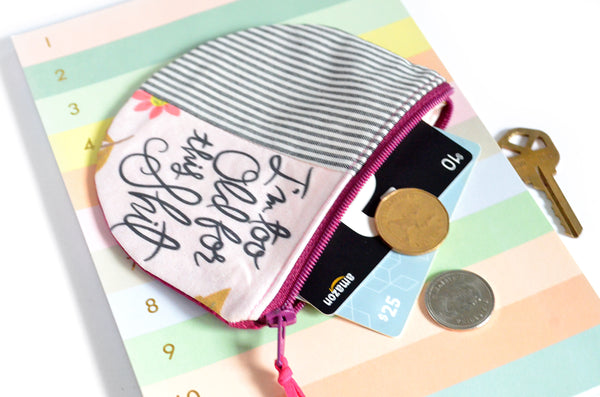 Pink "I'm Too Old" Sweary Round Coin Purse