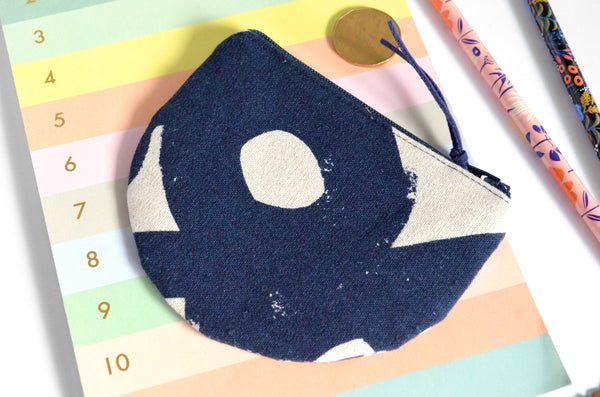 Navy Rifle Paper Co Rosa Round Coin Purse