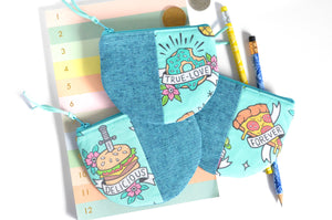 Blue Food Forever Round Coin Purse