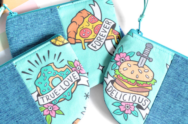 Blue Food Forever Round Coin Purse