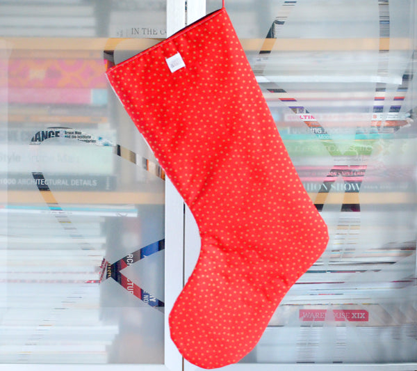 Red & White Cat Holiday Stocking